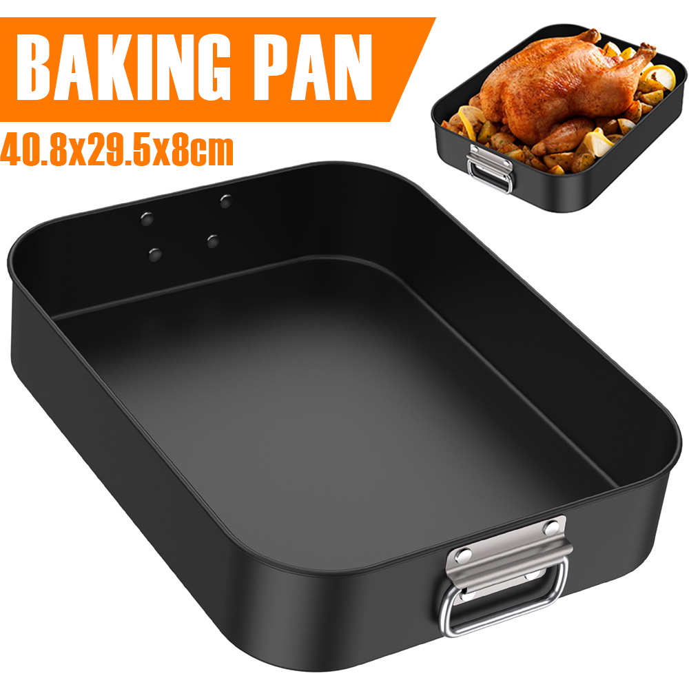 Kitchen Oven Baking Pans - مقلاة خبز عميقة مستطيلة من الفولاذ