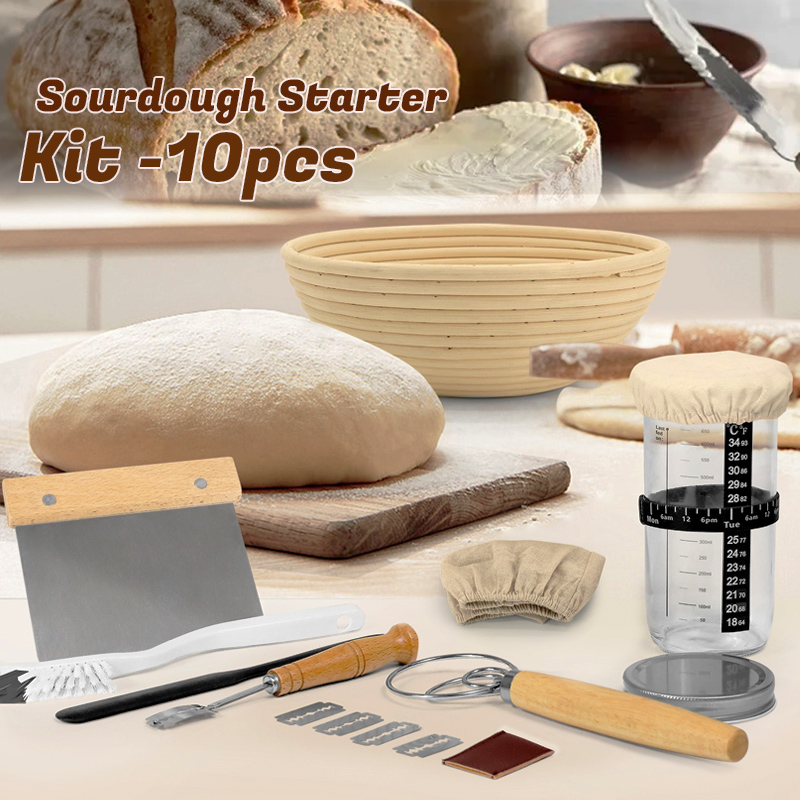 Kitchen Glass Baking Set - 650 مللي مجموعة أدوات بداية العجين
