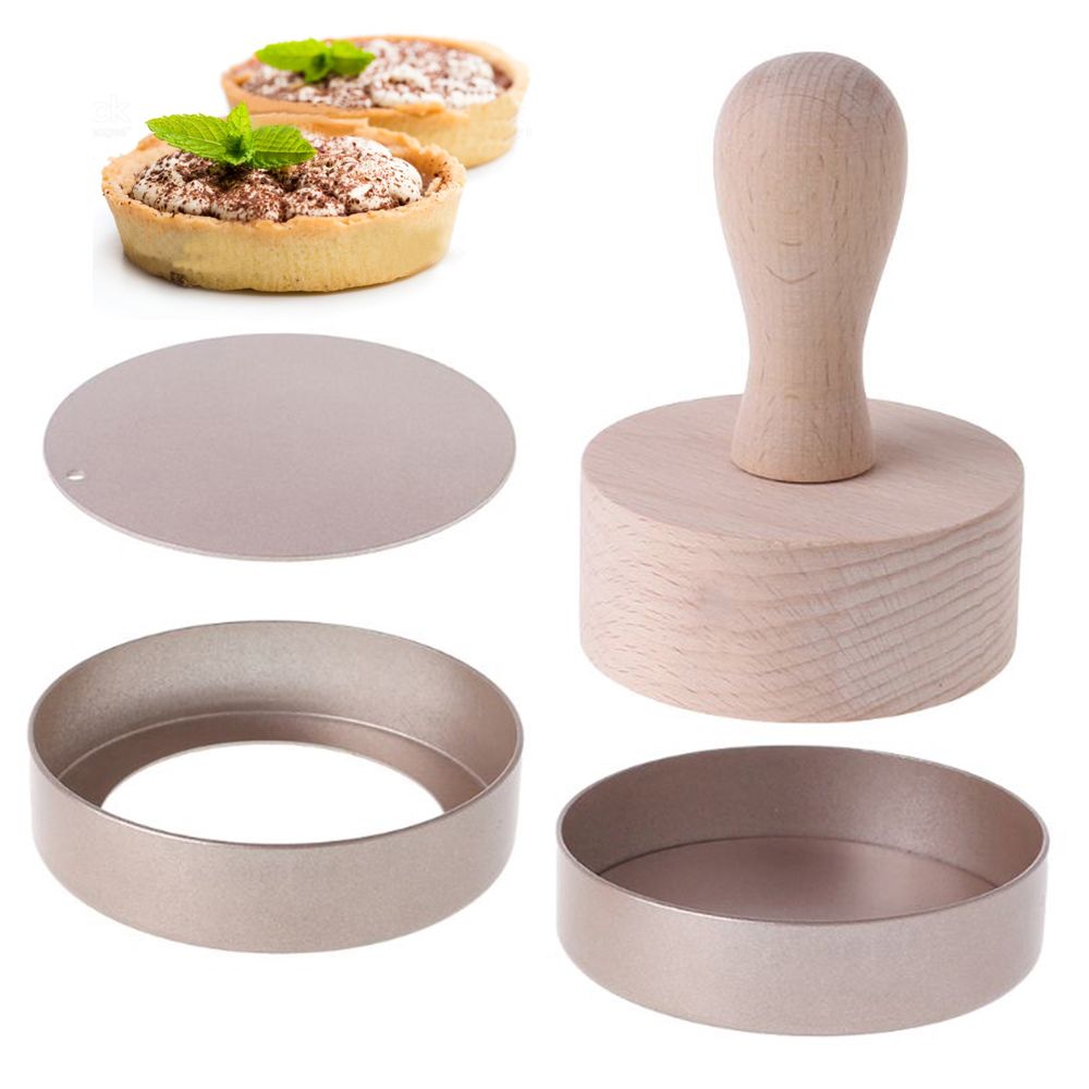 Tart Pan Loose - قالب فطيرة جديد بمقبض خشبي 3.5
