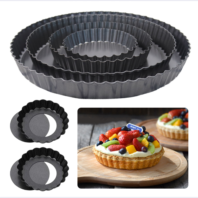 Tart Pan Loose - صينية الخبز 4/6/8/9 بوصة قابلة للإزالة