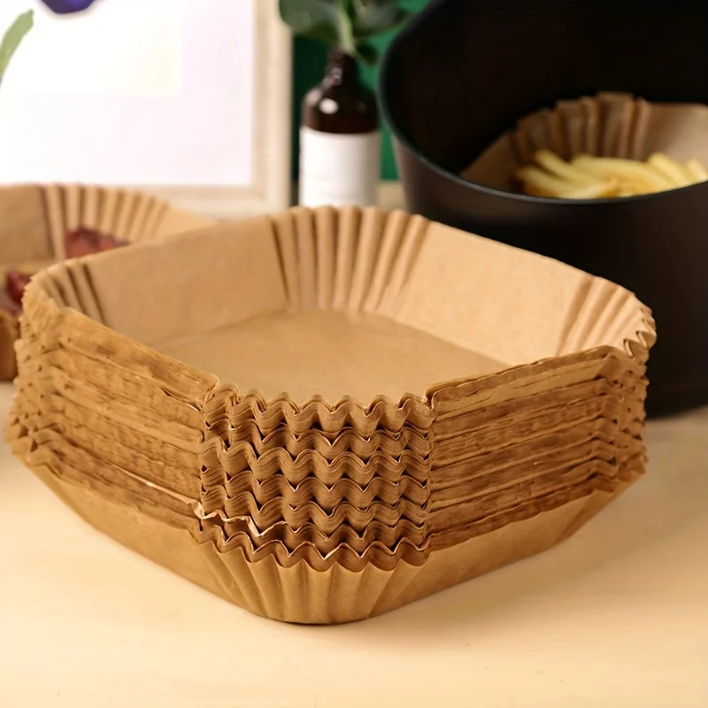 Kitchen Paper For Baking - 30/50 حزمة مقلاة الهواء ورقة مربع