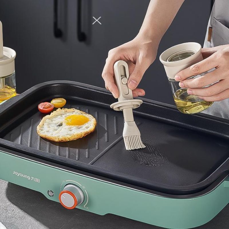 زجاجة زيت زجاجية مع فرشاة سيلي - مراجعة Kitchen Glass Baking Set وسعره