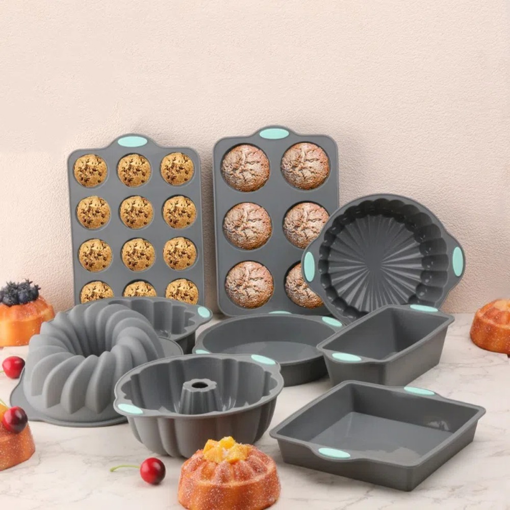 سيليكون كعكة قوالب مقاومة للحر - مراجعة Kitchen Oven Baking Pans وسعره