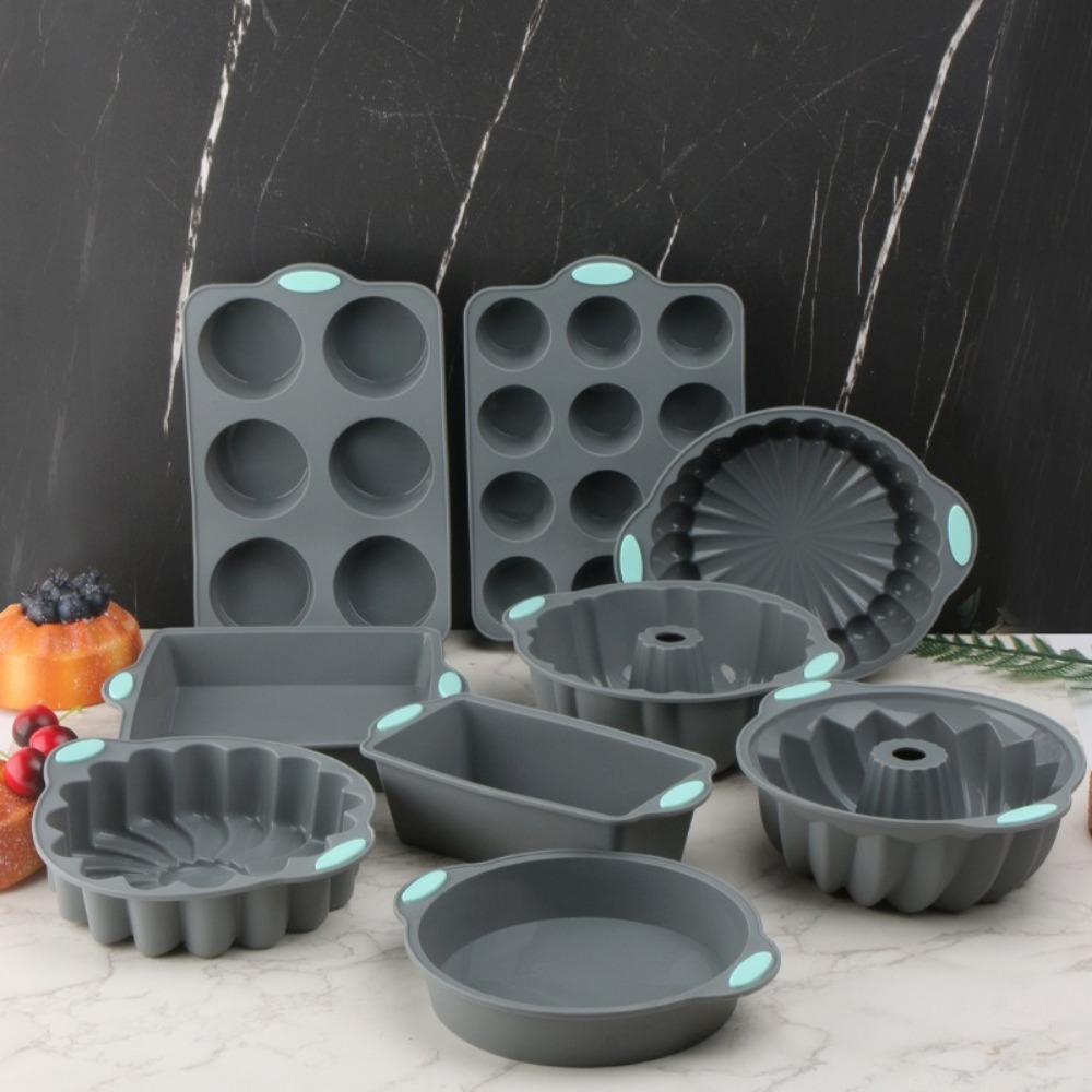 سيليكون كعكة قوالب مقاومة للحر - مراجعة Kitchen Oven Baking Pans وسعره