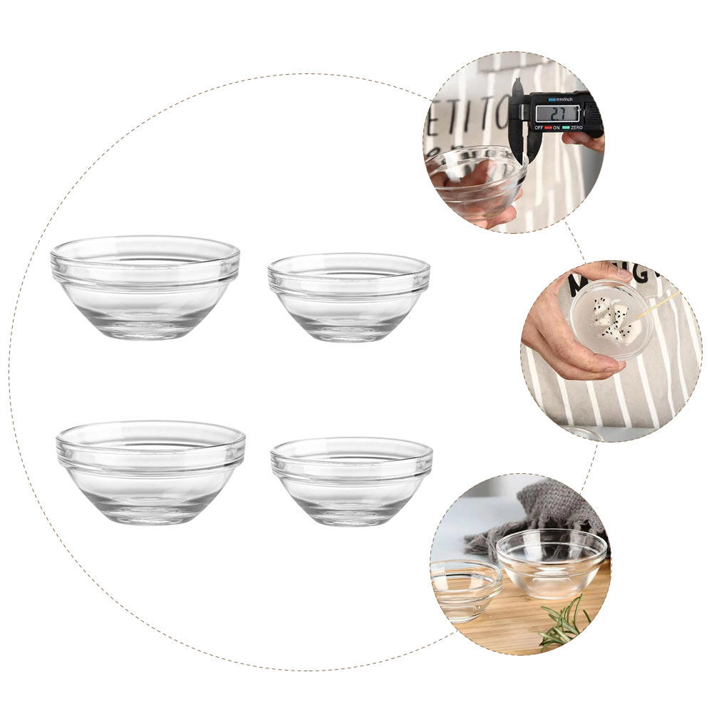 4 قطع أوعية بودنغ زجاجية، حاوي - مراجعة Kitchen Glass Baking Set وسعره