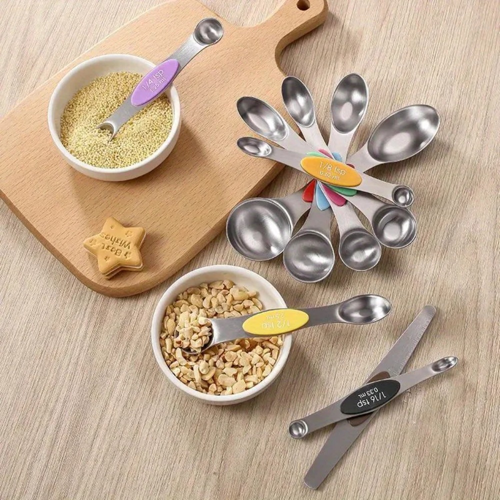 مجموعة ملاعق قياس مغناطيسية مع - مراجعة Kitchen Glass Baking Set وسعره