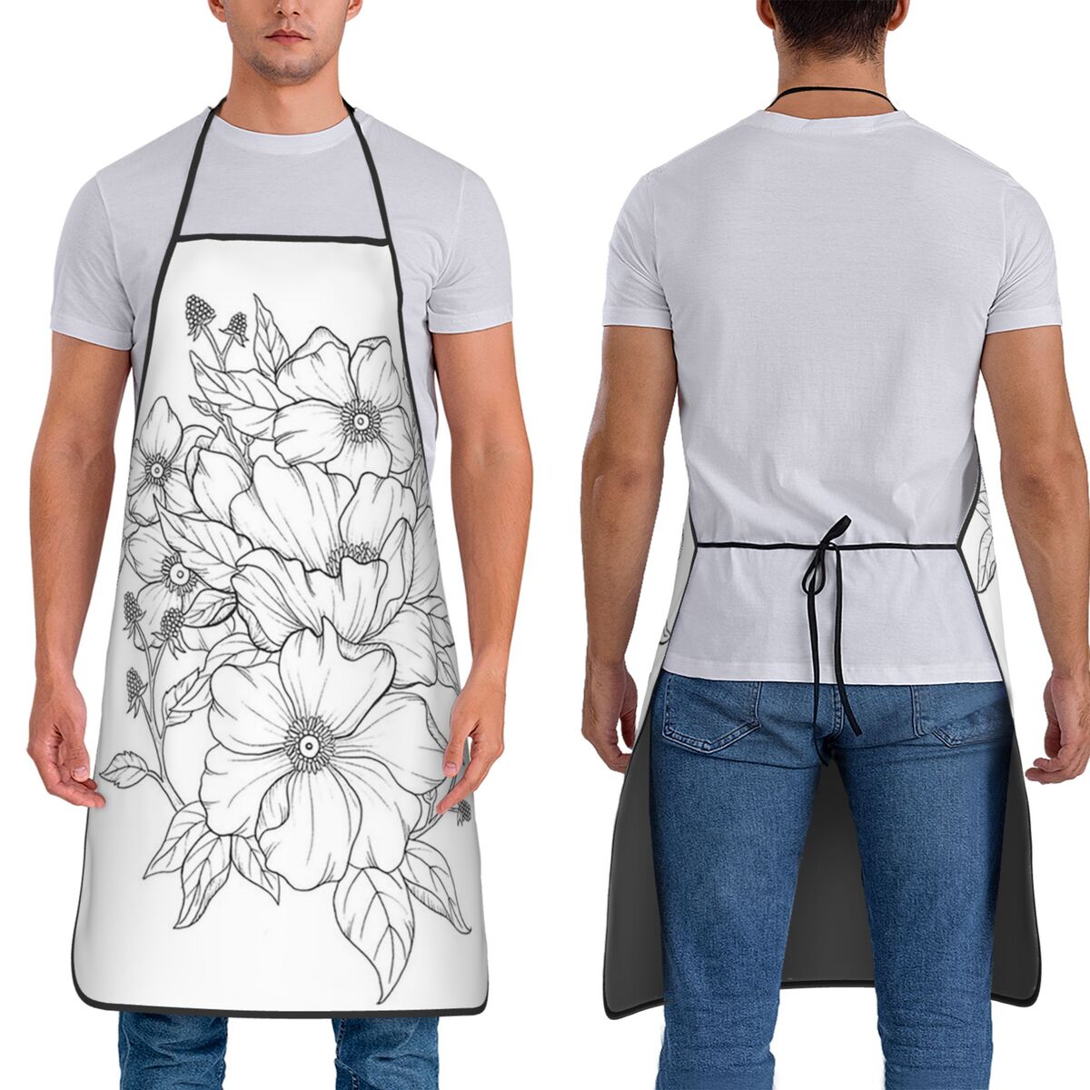 مريلة مطبخ بتصميم رسم خطوط نبا - مراجعة Kitchen Baking Drawing وسعره