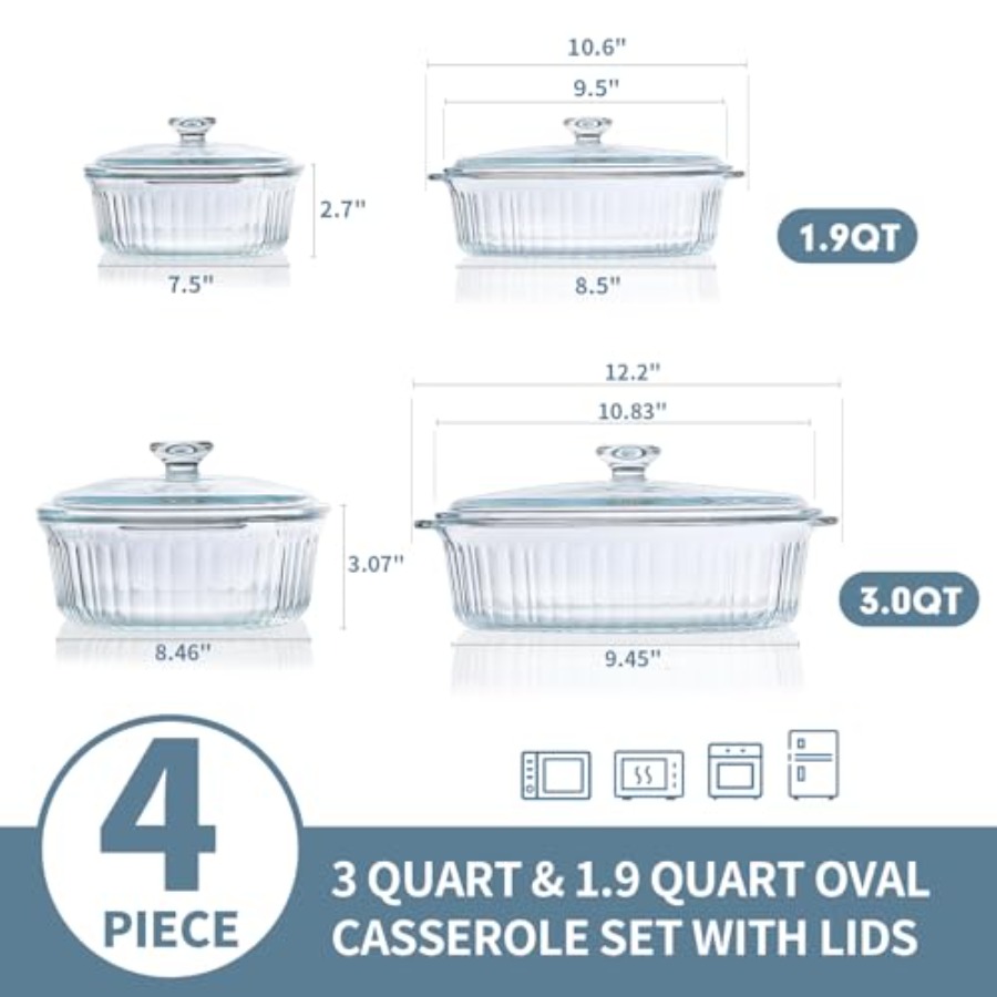 مجموعة أطباق خبز للاستخدام في  - مراجعة Kitchen Glass Baking Set وسعره