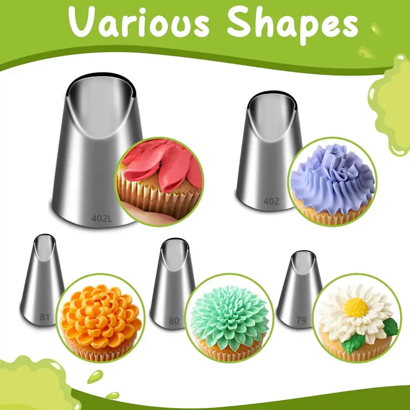 مجموعة من 5 قطع من فوهات التزي - مراجعة Kitchen Baking Store وسعره