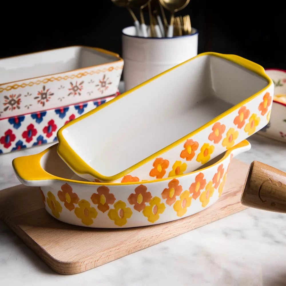 طبق خبز سيراميك تحميص لازانيا  - مراجعة Kitchen Oven Baking Pans وسعره