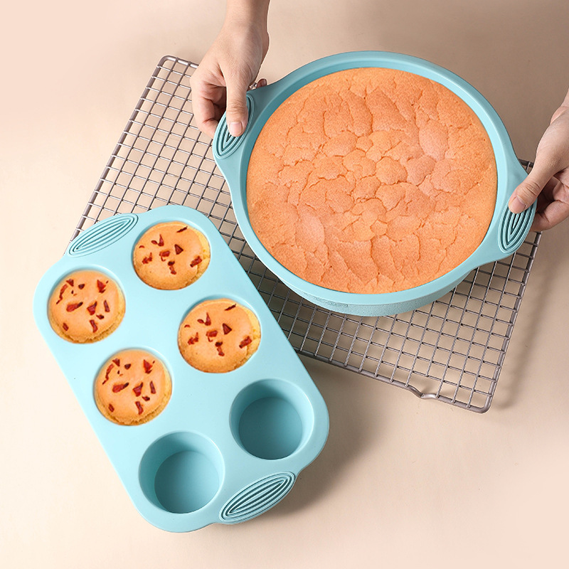 سيليكون كعكة الخبز قوالب مجموع - مراجعة Kitchen Oven Baking Pans وسعره