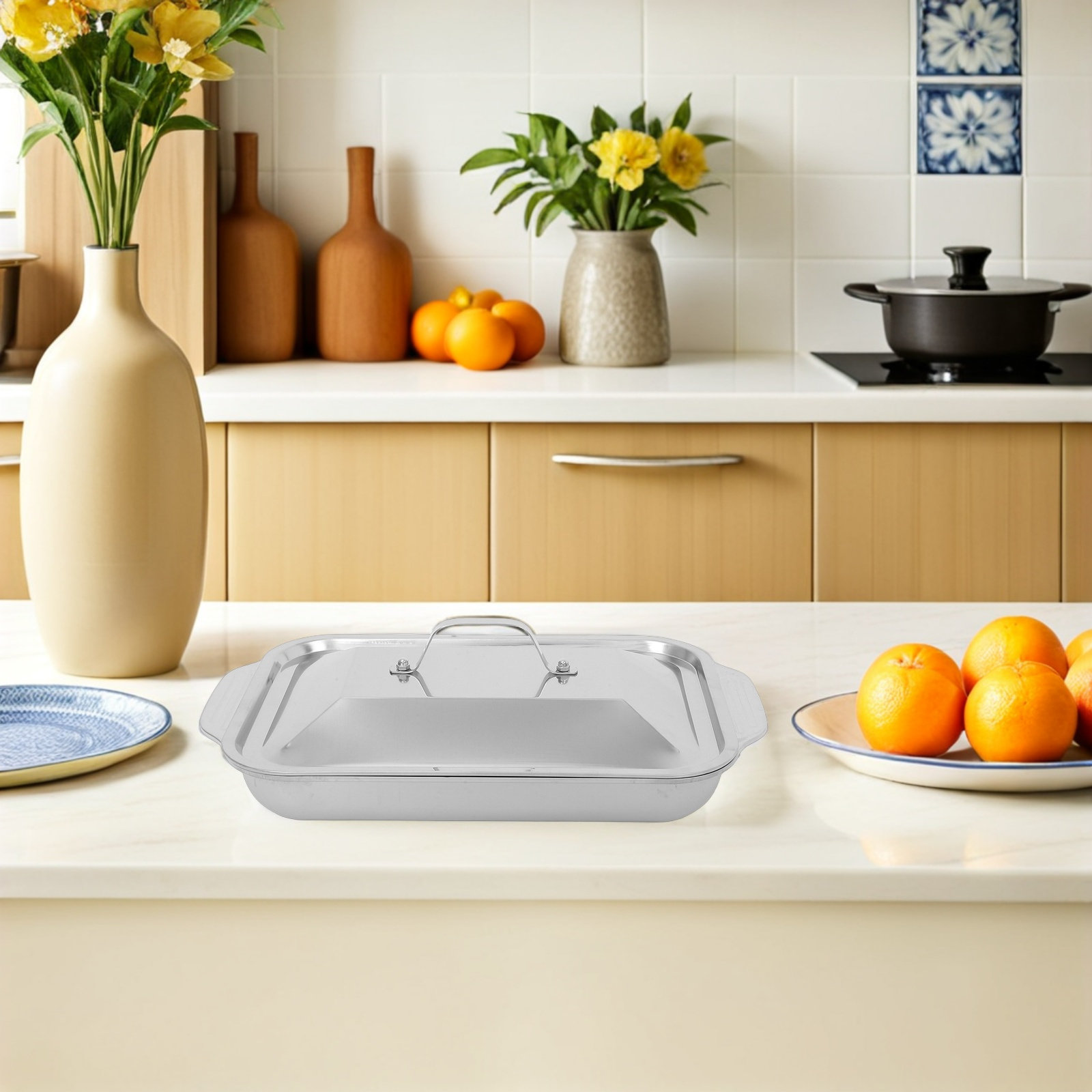 صينية شواء مستطيلة من الفولاذ  - مراجعة Kitchen Oven Baking Pans وسعره