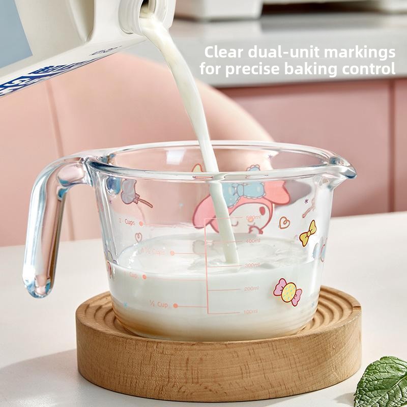 كوب قياس زجاجي بتصميم أرنب ورد - مراجعة Kitchen Glass Baking Set وسعره