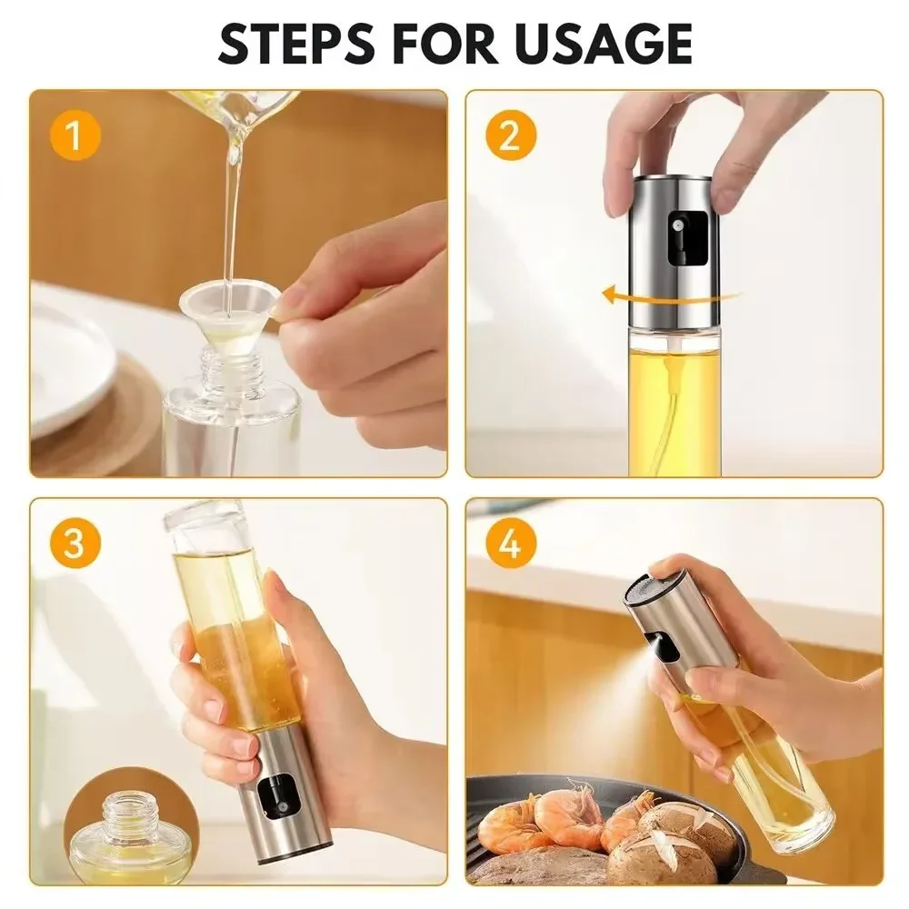 بخاخ زيت زجاجي لطهي رذاذ الزيت - مراجعة Kitchen Glass Baking Set وسعره