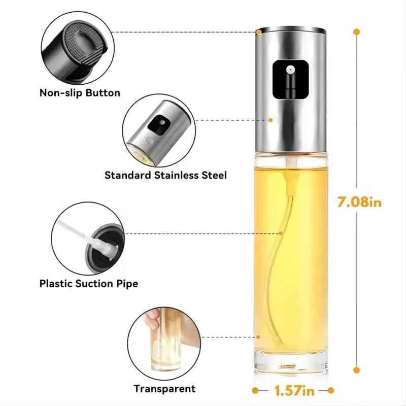 بخاخ زيت زجاجي لطهي رذاذ الزيت - مراجعة Kitchen Glass Baking Set وسعره