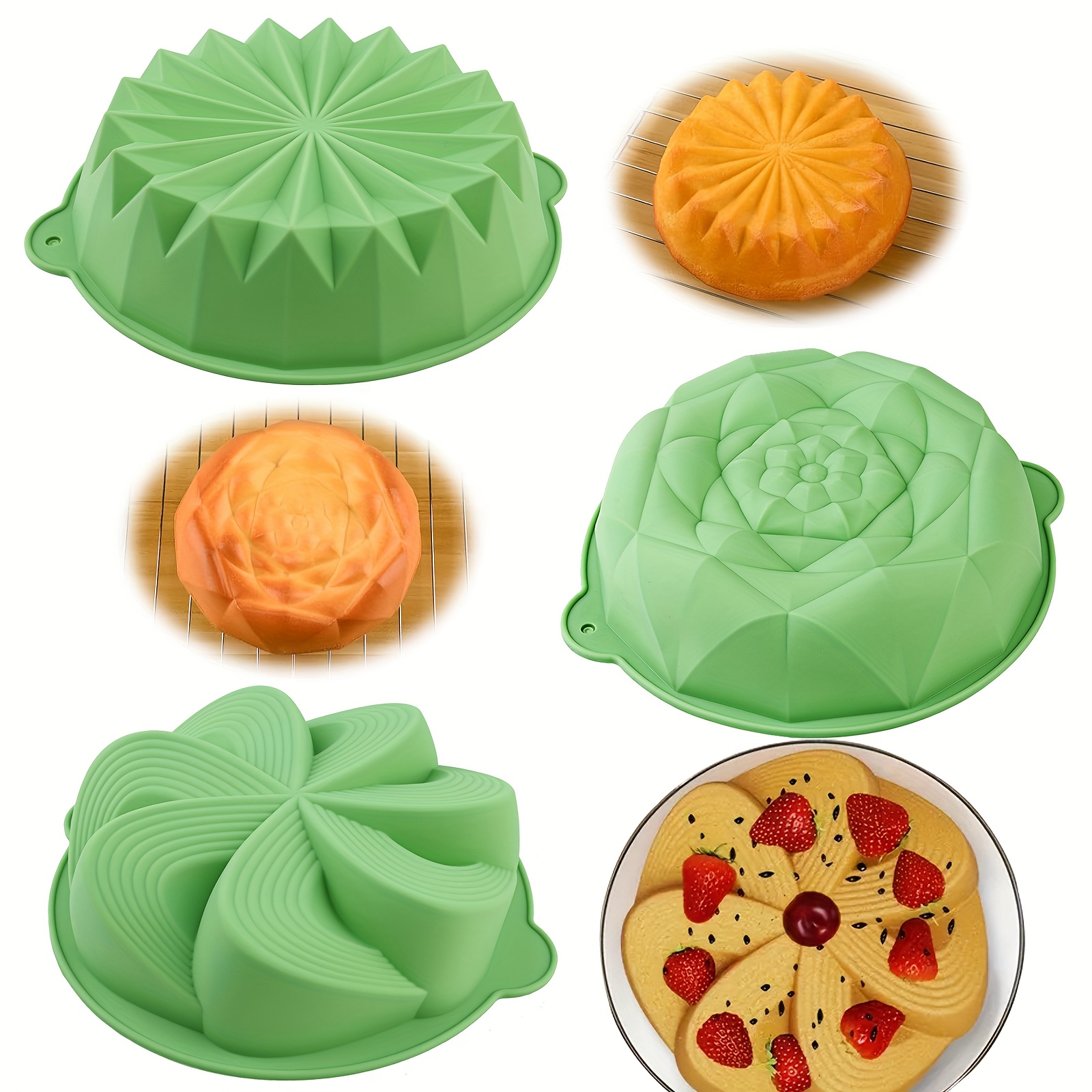 قوالب كيك سيليكون على شكل زهرة - مراجعة Kitchen Baking Must Haves وسعره