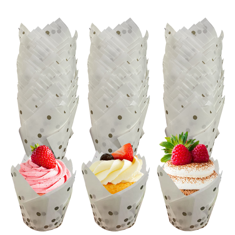 50/100 قطعة من أكواب الكيك الذ - مراجعة Kitchen Paper For Baking وسعره