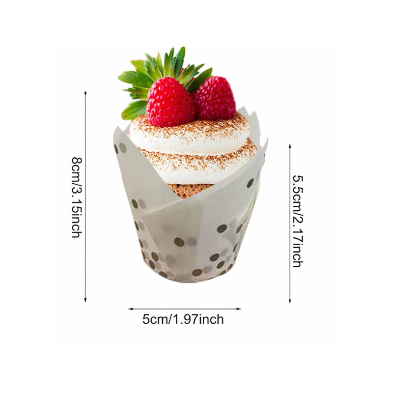50/100 قطعة من أكواب الكيك الذ - مراجعة Kitchen Paper For Baking وسعره
