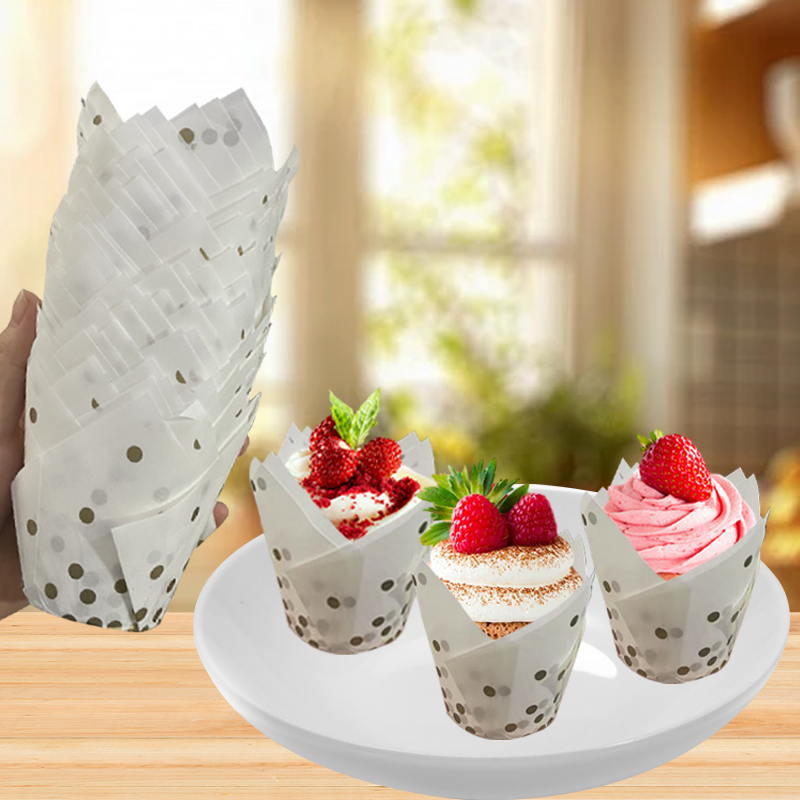 50/100 قطعة من أكواب الكيك الذ - مراجعة Kitchen Paper For Baking وسعره